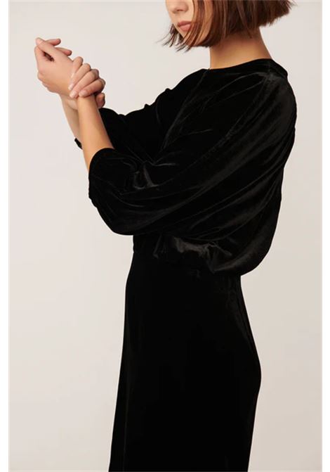 Des Petits Hauts Landria Noir Viscose Velvet Dress Des Petits Hauts |  | 1H250500NOIR